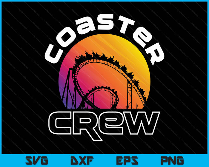 Theme Park Amusement Park Family Matching Coaster Crew SVG PNG Digital Printable Files