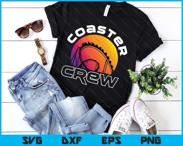 Theme Park Amusement Park Family Matching Coaster Crew SVG PNG Digital Printable Files