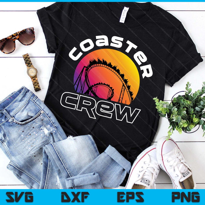 Theme Park Amusement Park Family Matching Coaster Crew SVG PNG Digital Printable Files