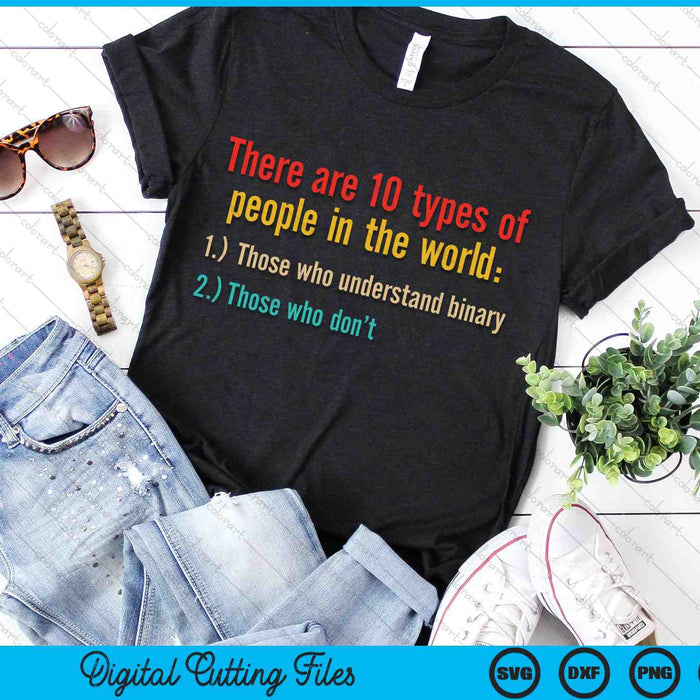There Are 10 Types Of People In The World Binary Math Teacher SVG PNG Digital Cutting Files