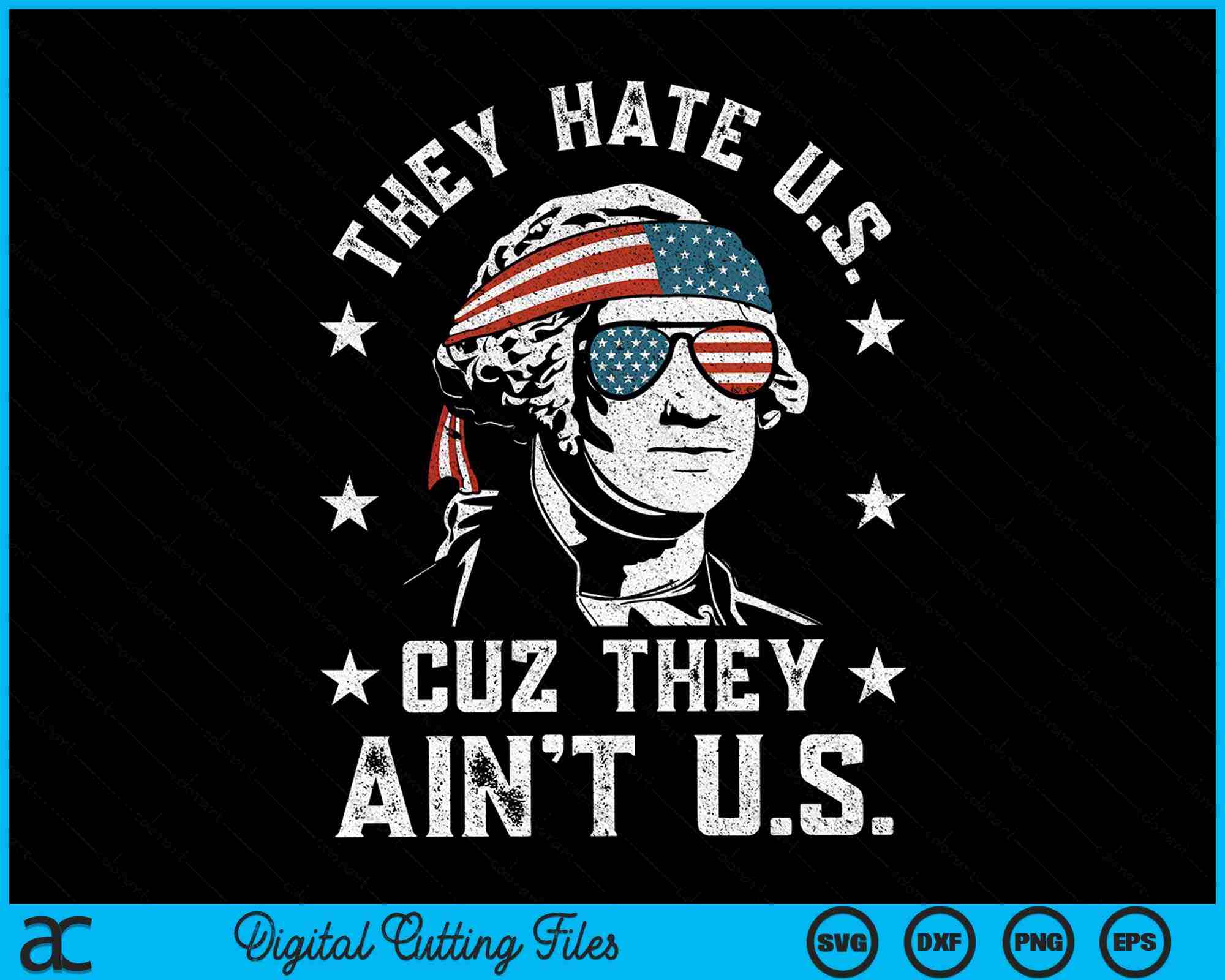 They Hate Us Cuz They Ain't Us Funny 4th of July SVG PNG Files –  creativeusarts