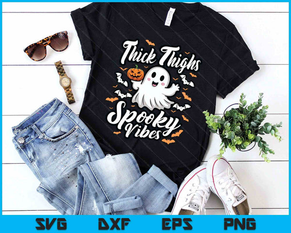 Thick Thighs Spooky Vibes SVG PNG Digital Printable Files