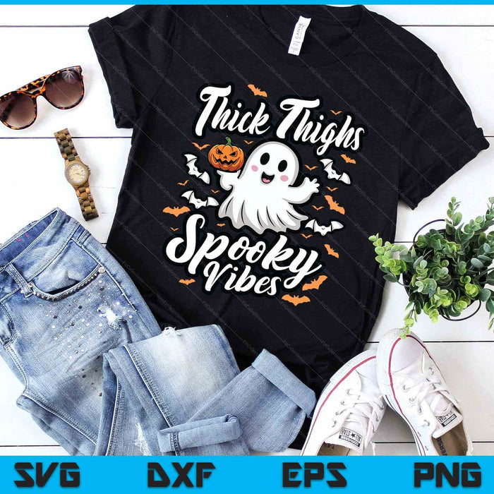 Thick Thighs Spooky Vibes SVG PNG Digital Printable Files