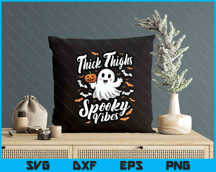 Thick Thighs Spooky Vibes SVG PNG Digital Printable Files