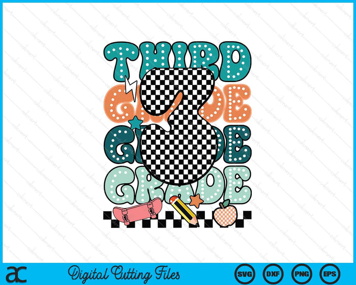 Third Grade Back To School For Boys SVG PNG Digital Printable Files