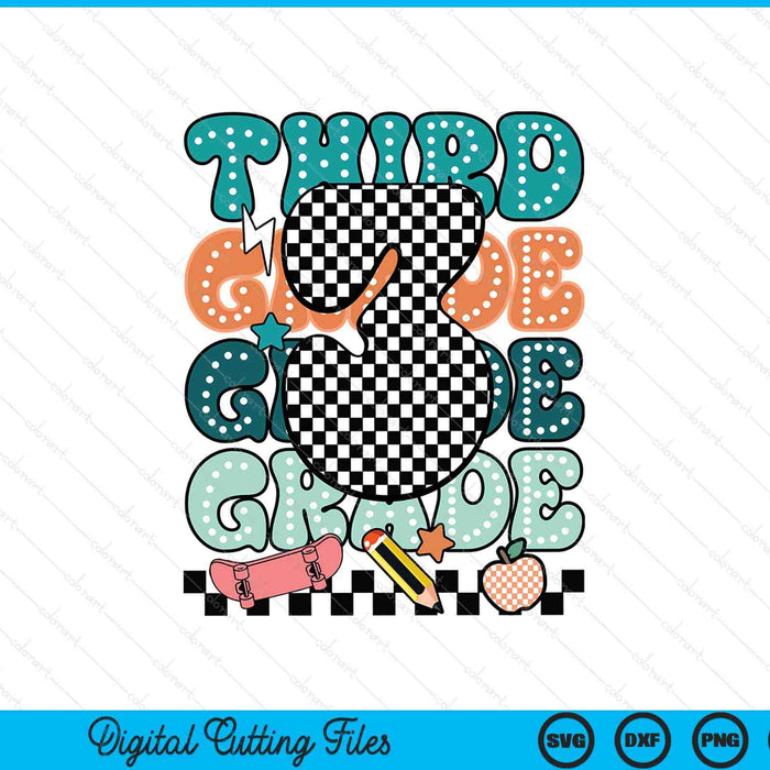 Third Grade Back To School For Boys SVG PNG Digital Printable Files