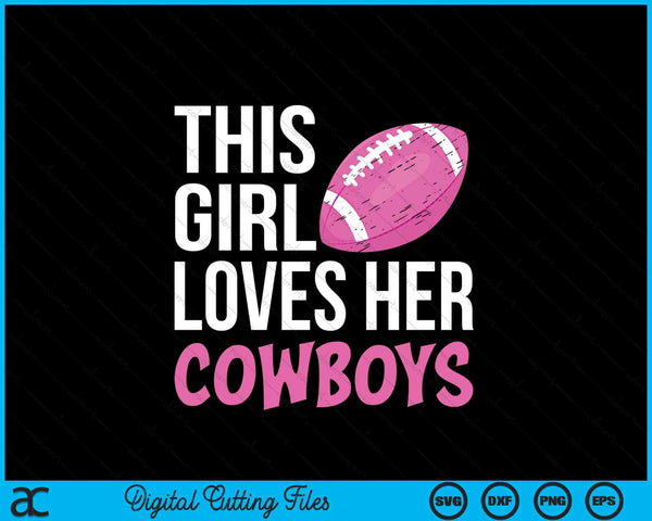 This girl loves her cowboys volleyball SVG cut file