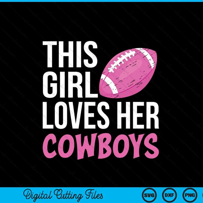 This girl loves her cowboys volleyball SVG cut file