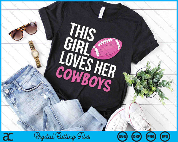 This Girl Loves Her Cowboys Volleyball SVG PNG Digital Cutting File