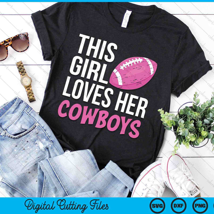 This Girl Loves Her Cowboys Volleyball SVG PNG Digital Cutting File