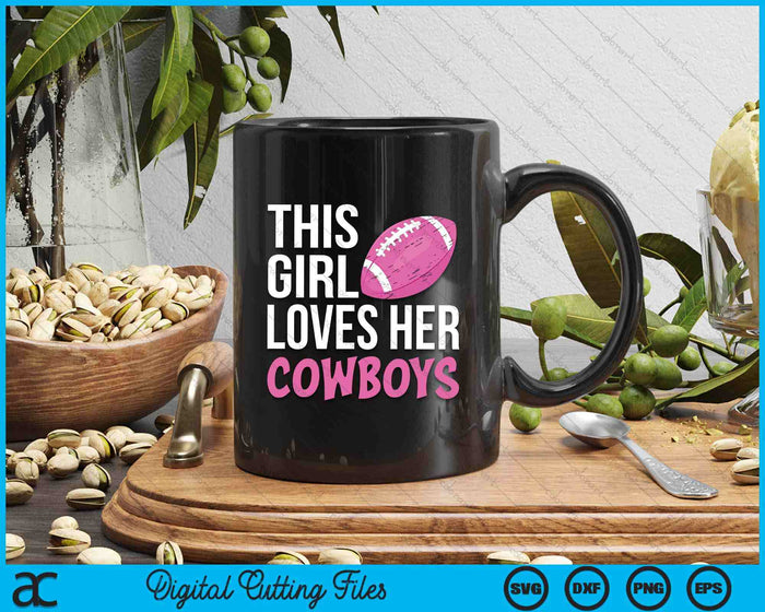 This Girl Loves Her Cowboys Volleyball SVG PNG Digital Cutting File