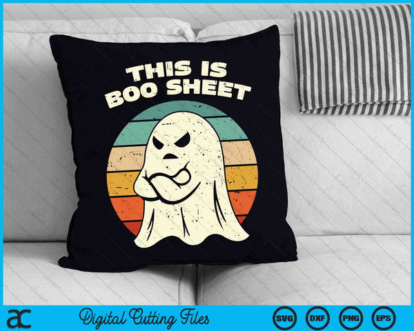 Dit is Boo Sheet Ghost Retro Halloween kostuum SVG PNG digitale snijbestanden