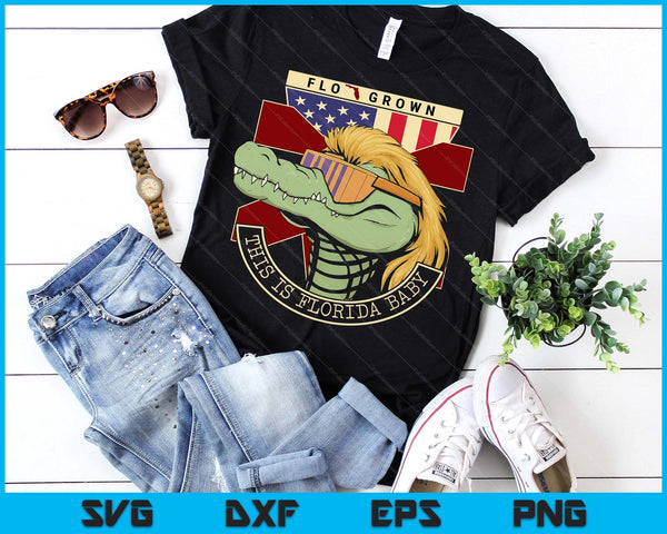 This Is Florida Baby Funny Crocodile SVG PNG Digital Printable Files