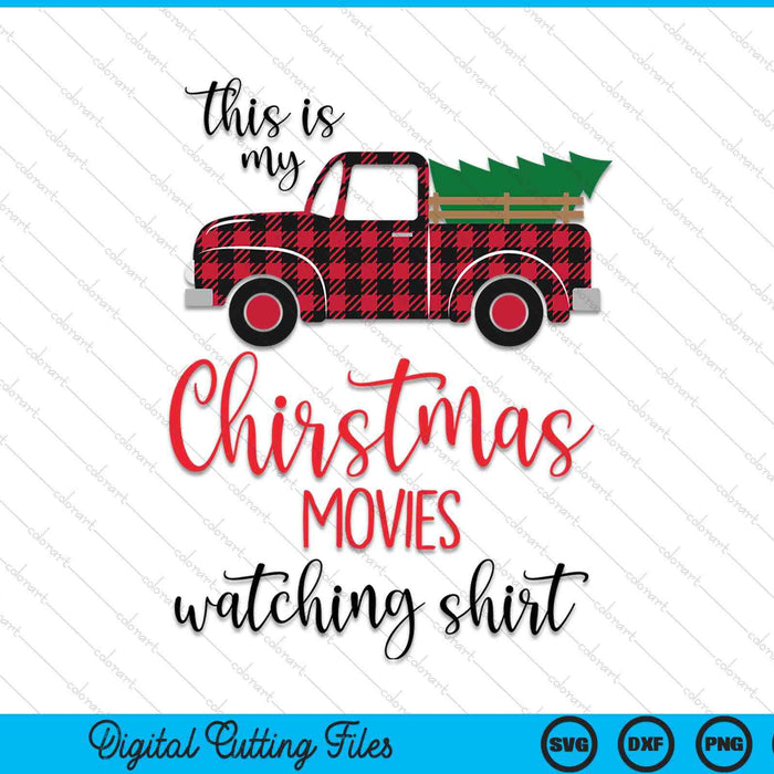 This is my Christmas movies watching Xmas movie SVG cut file
