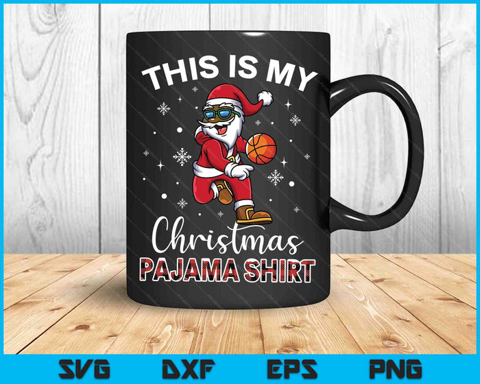 This Is My Christmas Pajama Black African American Santa SVG PNG Digital Cutting Files