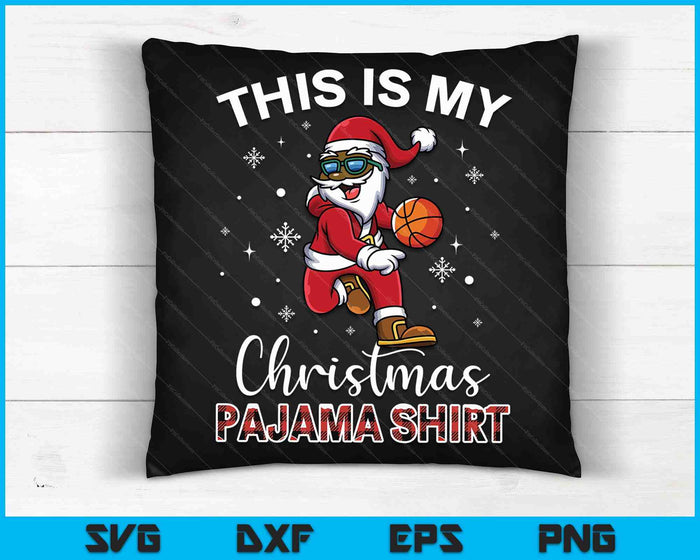 Dit is mijn kerstpyjama zwarte Afro-Amerikaanse Santa SVG PNG digitale snijbestanden