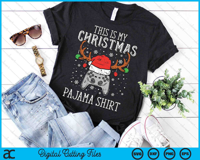 This Is My Christmas Pajama Shirt Gamer Xmas SVG PNG Digital Printable Files