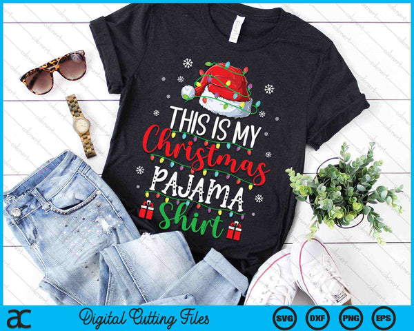 Dit is mijn kerst pyjama shirt lichten SVG PNG digitale snijbestanden