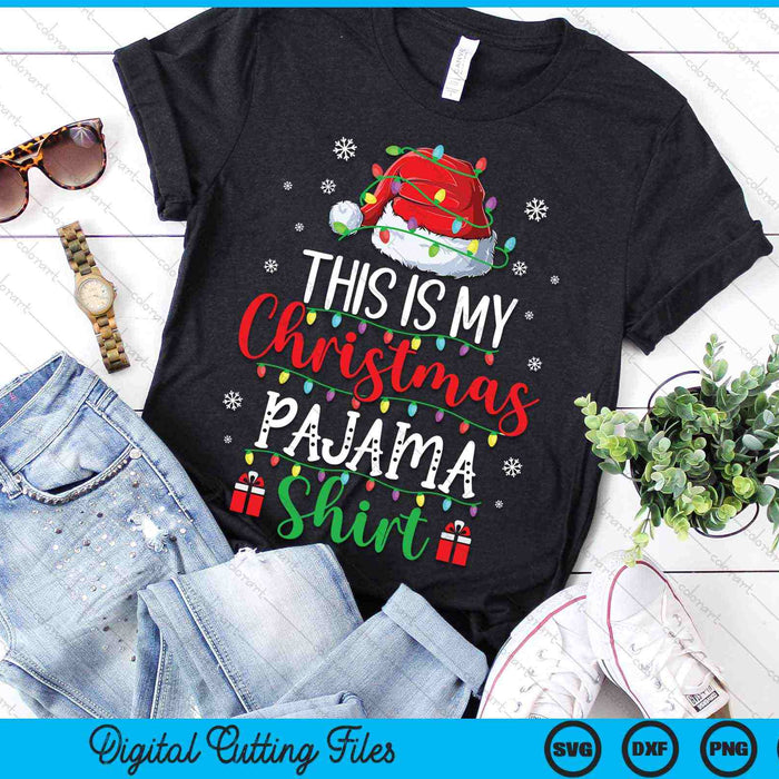 Dit is mijn kerst pyjama shirt lichten SVG PNG digitale snijbestanden