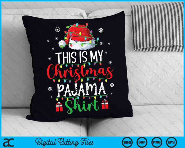 This Is My Christmas Pajama Shirt Lights SVG PNG Digital Cutting Files