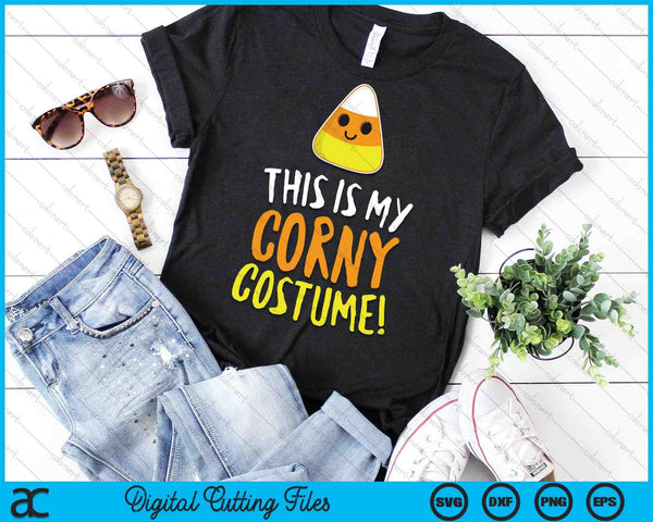 This Is My Corny Costume Funny Halloween SVG PNG Cutting Printable Files - on a t-shirt