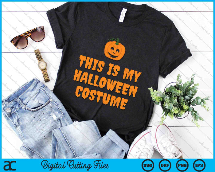 This Is My Lazy Halloween Costume With Jack o Lantern SVG PNG Digital Cutting Files