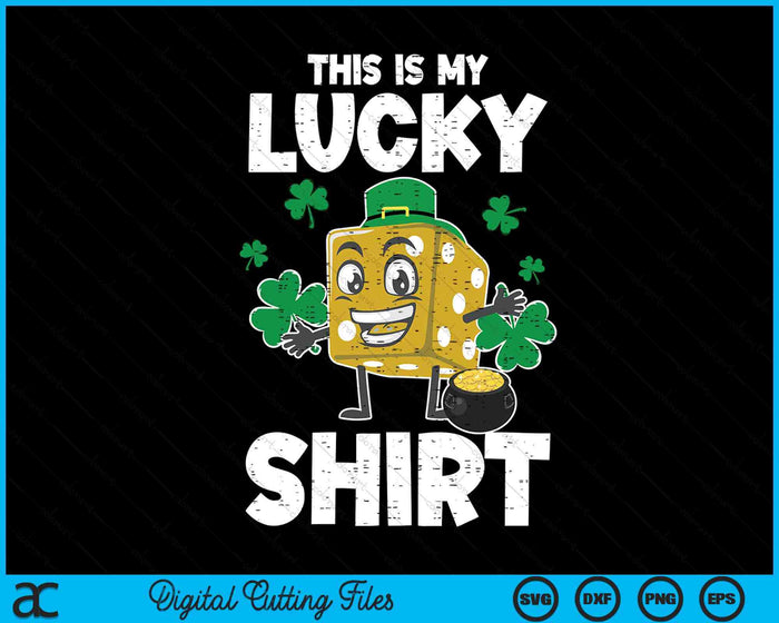 This Is My Lucky Funny Clovers Dice St Patrick's Day SVG PNG Digital Printable Files