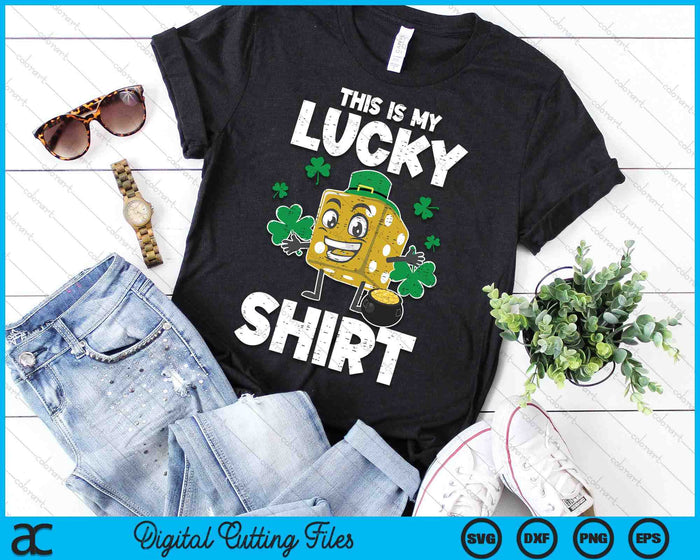 This Is My Lucky Funny Clovers Dice St Patrick's Day SVG PNG Digital Printable Files