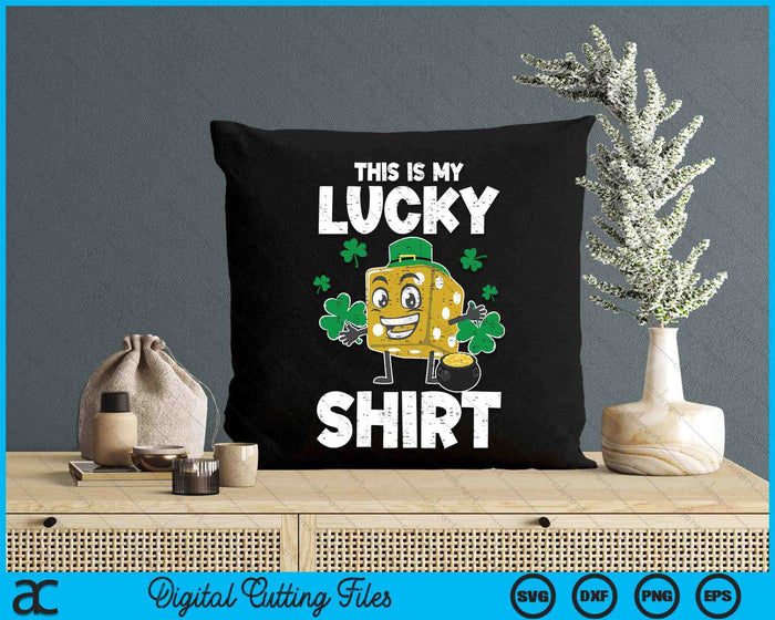 This Is My Lucky Funny Clovers Dice St Patrick's Day SVG PNG Digital Printable Files