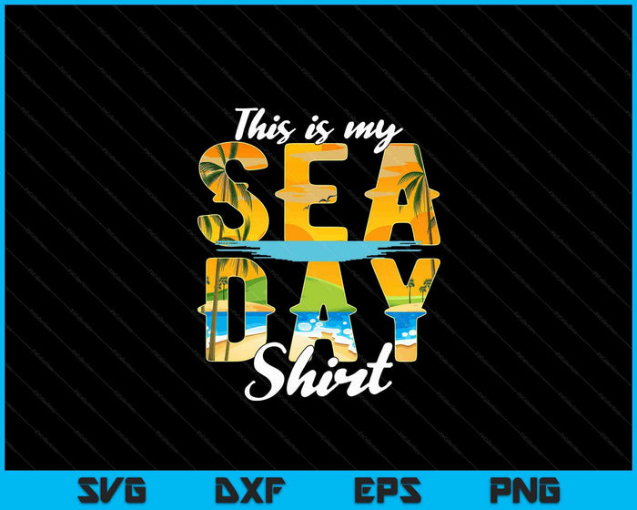 Dit is mijn zeedag shirt cruise familie bijpassende cruisen SVG PNG digitale snijbestanden