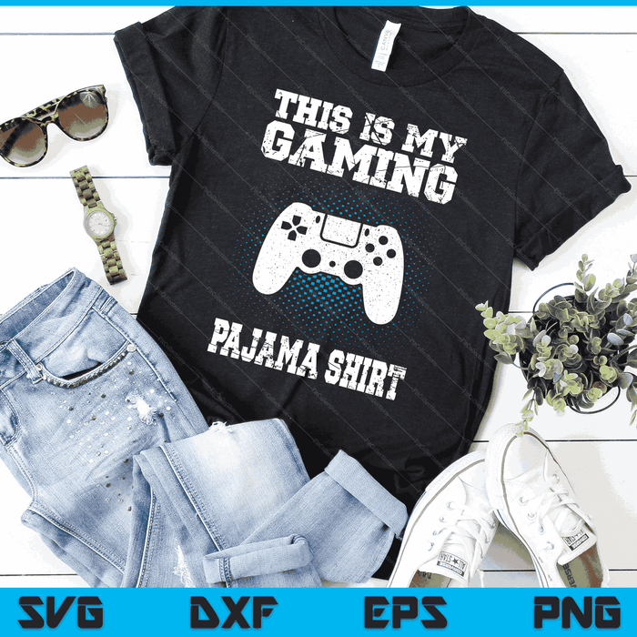 Dit is mijn gaming pyjama grappige video game gamer SVG PNG digitale afdrukbare bestanden