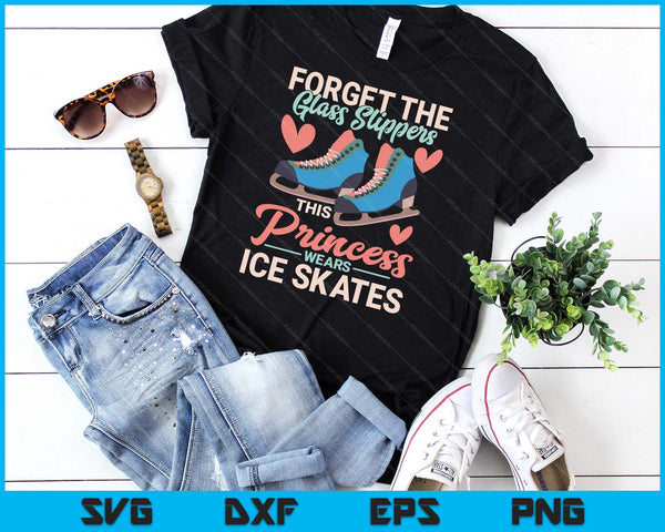This Princess Wears Ice Skates Figure Ice Skating SVG PNG Digital Cutting Files