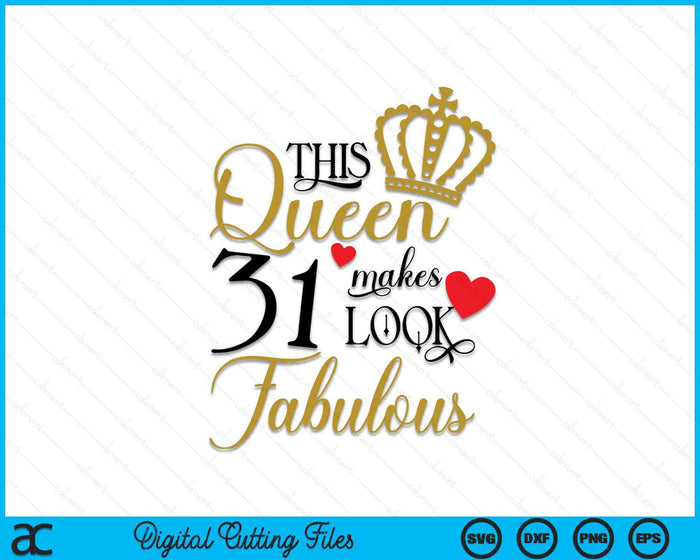 Deze koningin zorgt ervoor dat 31 er fantastisch uitzien SVG PNG digitale snijbestanden
