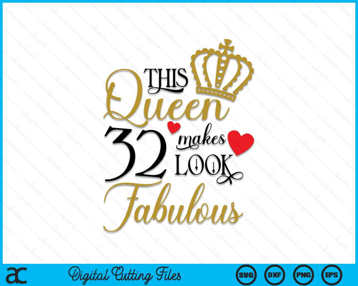 Deze koningin zorgt ervoor dat 32 er fantastisch uitzien SVG PNG digitale snijbestanden