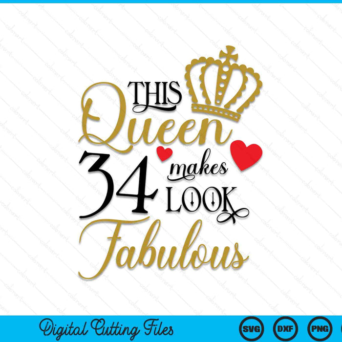 Deze koningin zorgt ervoor dat 34 er fantastisch uitzien SVG PNG digitale snijbestanden