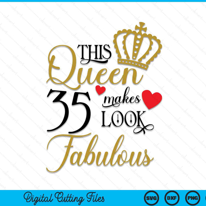 Esta reina hace que 35 se vean fabulosos archivos de corte digital SVG PNG