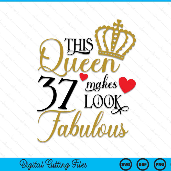 Esta reina hace que 37 se vean fabulosos archivos de corte digital SVG PNG