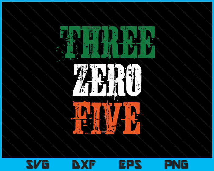 Tres Cero Cinco 305 Miami SVG PNG Cortar archivos imprimibles