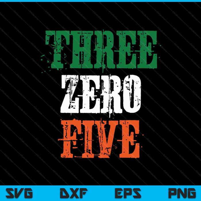 Three Zero Five 305 Miami SVG PNG Cutting Printable Files