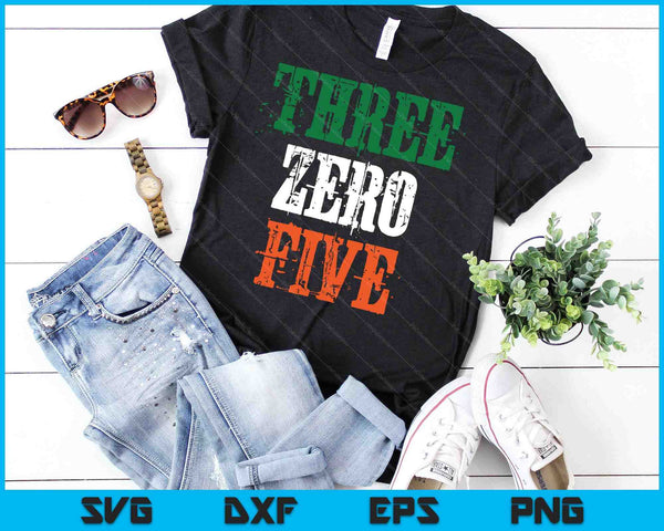 Three Zero Five 305 Miami SVG PNG Cutting Printable Files - on a t-shirt