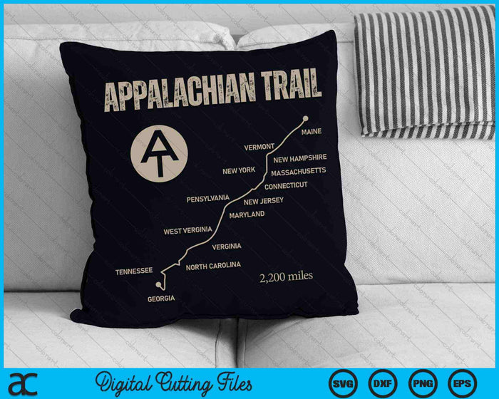 Appalachian Trail wandelen SVG PNG digitale snijbestanden