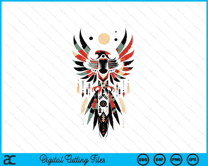 Thunderbird Native American Tribal Art SVG PNG Digital Printable Files