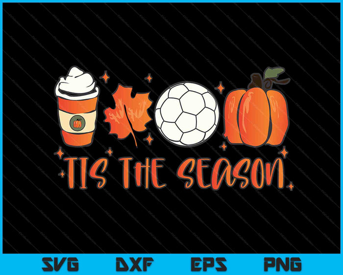 Dit is het seizoen Pumpkin Leaf Latte Fall Handbal SVG PNG digitale snijbestanden