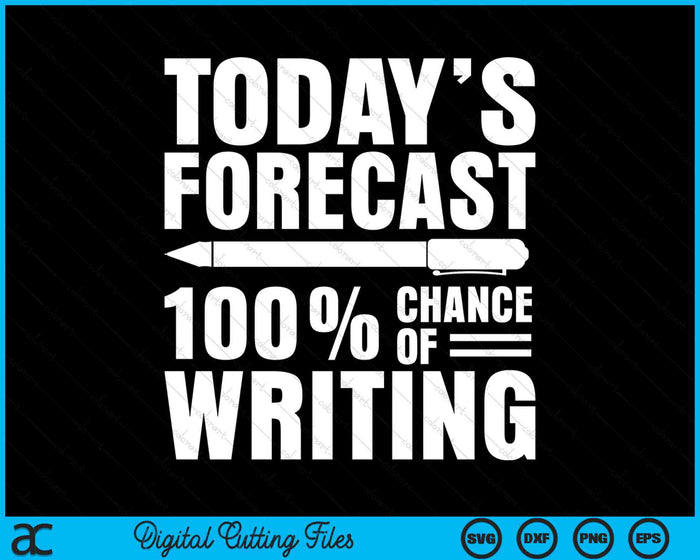 De voorspelling van vandaag: 100% kans op het schrijven van SVG PNG digitale snijbestanden
