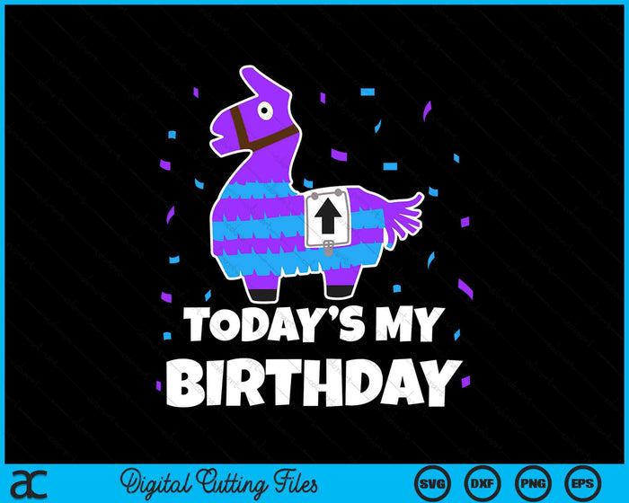 Vandaag is mijn verjaardag schattige verjaardag Llama SVG PNG digitale snijbestanden