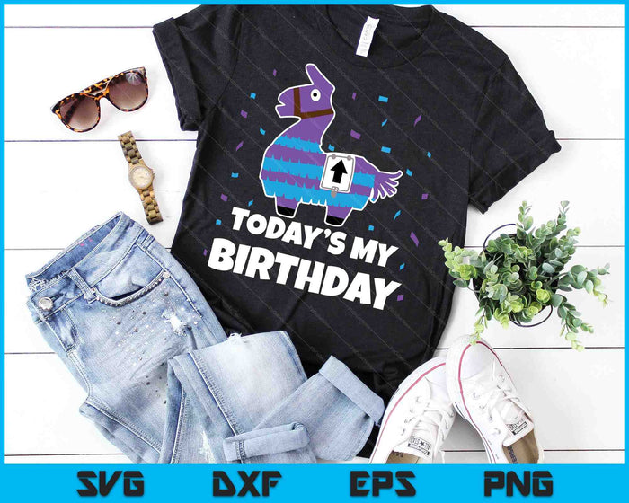 Hoy mi cumpleaños lindo cumpleaños llama divertido cumpleaños animal fiesta SVG PNG cortando archivos imprimibles