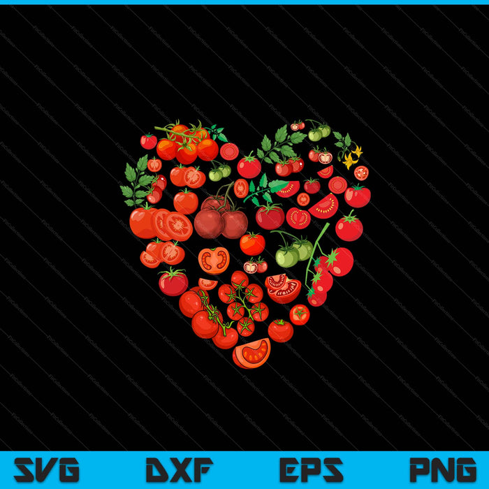 Tomato love vegetable gardener gardening tomato SVG PNG cut file for Cricut