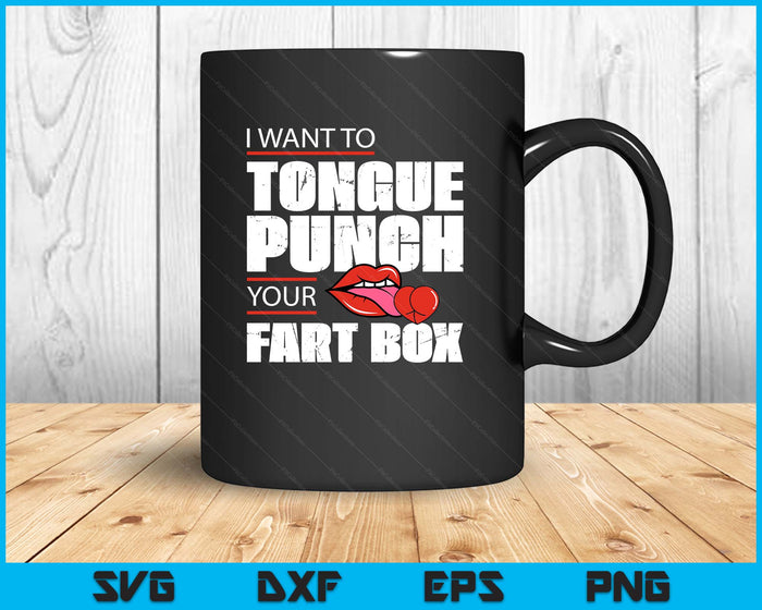 Tongue Fart Box Punch Funny Word Pun Humor Sarcasm Joke Gag SVG PNG Digital Printable Files