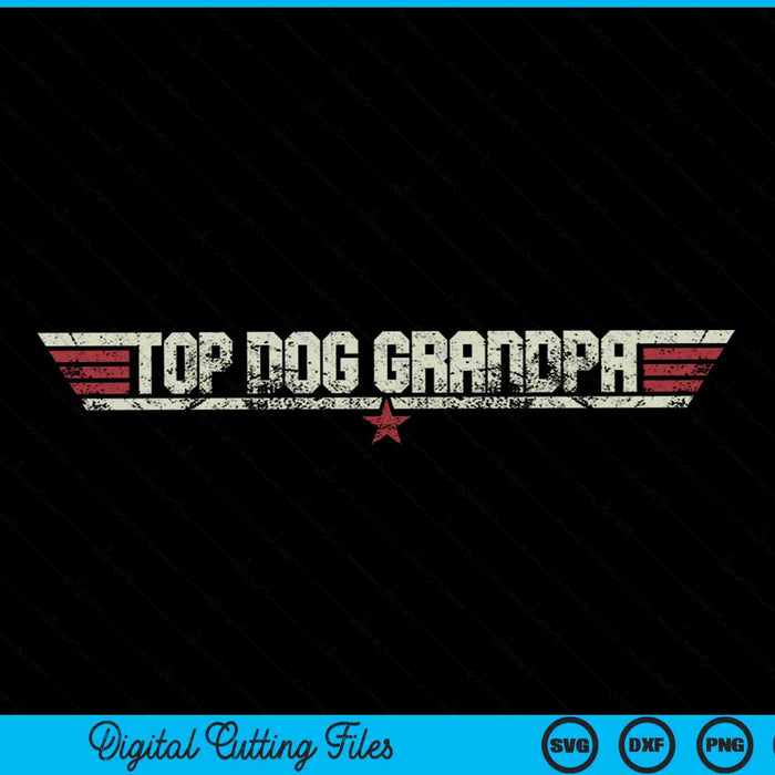 Top hond opa grappige Vintage 80's SVG PNG snijden afdrukbare bestanden