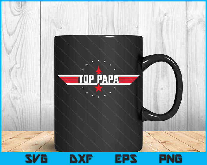 Top Papa Fathers Day Gift Papa Gift From Grandkids Son Daughter SVG PNG Cutting Printable Files